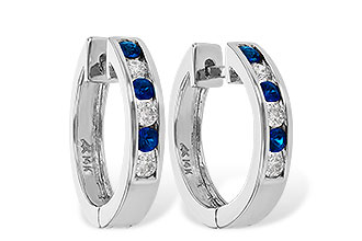A019-21290: EARRINGS .29 SAPP .50 TGW