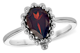 A207-40445: LDS GARNET RING 1.38 CT