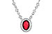 A208-34018: NECK .70 RUBY .94 TGW (17")