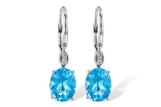 A208-35827: EARR 3.70 TW BLUE TOPAZ 3.75 TGW (9x7MM BT)