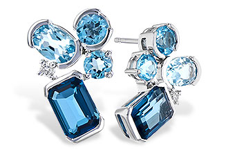 A291-06790: EARR 4.15 BLUE TOPAZ TW 4.19 TGW