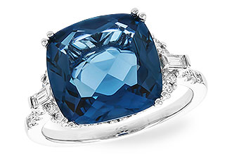 A291-94990: LDS RG 9.00 LONDON BLUE TOPAZ 9.25 TGW (12MM LBT)