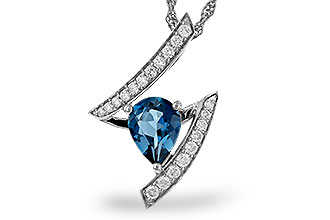 A292-83127: NECK 1.04 LONDON BLUE TOPAZ 1.23 TGW (8x6MM)