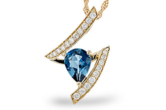 A292-83127: NECK 1.04 LONDON BLUE TOPAZ 1.23 TGW (8x6MM)