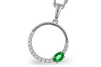A292-84936: NECKLACE .19 EMERALD .34 TGW