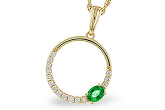 A292-84936: NECKLACE .19 EMERALD .34 TGW