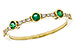 A292-84954: LDS WED RG .11 EMERALD .20 TGW
