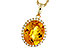 A292-84972: NECKLACE 3.85 CITRINE 4.07 TGW (12x10MM OV)