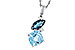 A292-85827: NECKLACE 2.37 TW BLUE TOPAZ 2.40 TGW