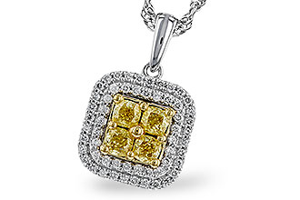 A292-85854: NECK .52 FANCY YELLOW DIAMONDS .72 TW