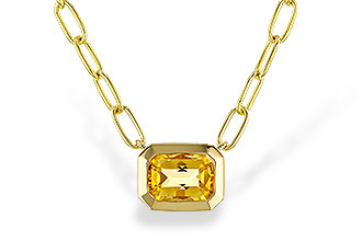 A292-87709: NECKLACE .86 CITRINE (18")