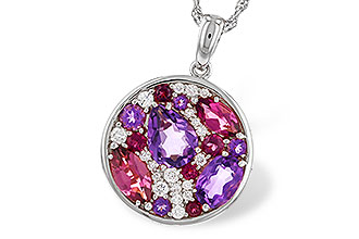 A292-88636: NECK 1.83 TW SEMI-PRECIOUS (P.TOUR, AMY) 2.00 TGW