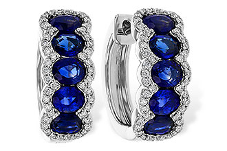 A292-89463: EARRINGS 2.32 TW SAPPHIRE 2.57 TGW