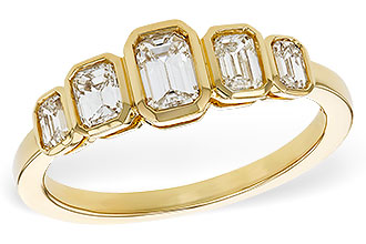 A292-90427: LDS DIA WED RG .90 TW EMERALD CUTS