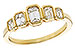 A292-90427: LDS DIA WED RG .90 TW EMERALD CUTS