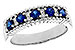 A292-90436: LDS WED RG .64 TW SAPPHIRE .76 TGW