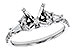 A292-90445: LDS SEMI DIA RG .12 TW BAGUETTES .42 TW