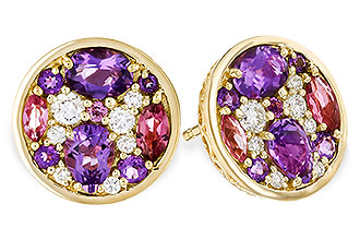 A292-90454: EARR .82 TW SEMI-PRECIOUS (P.TOUR, AMY) .98 TGW