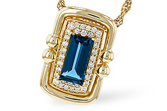 A293-73136: NECK .84 LONDON BLUE TOPAZ .96 TGW (8x4MM LBT)