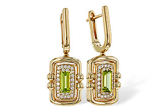 A293-73145: EARRINGS .71 TW PERIDOT .88 TGW (6x3MM PER)
