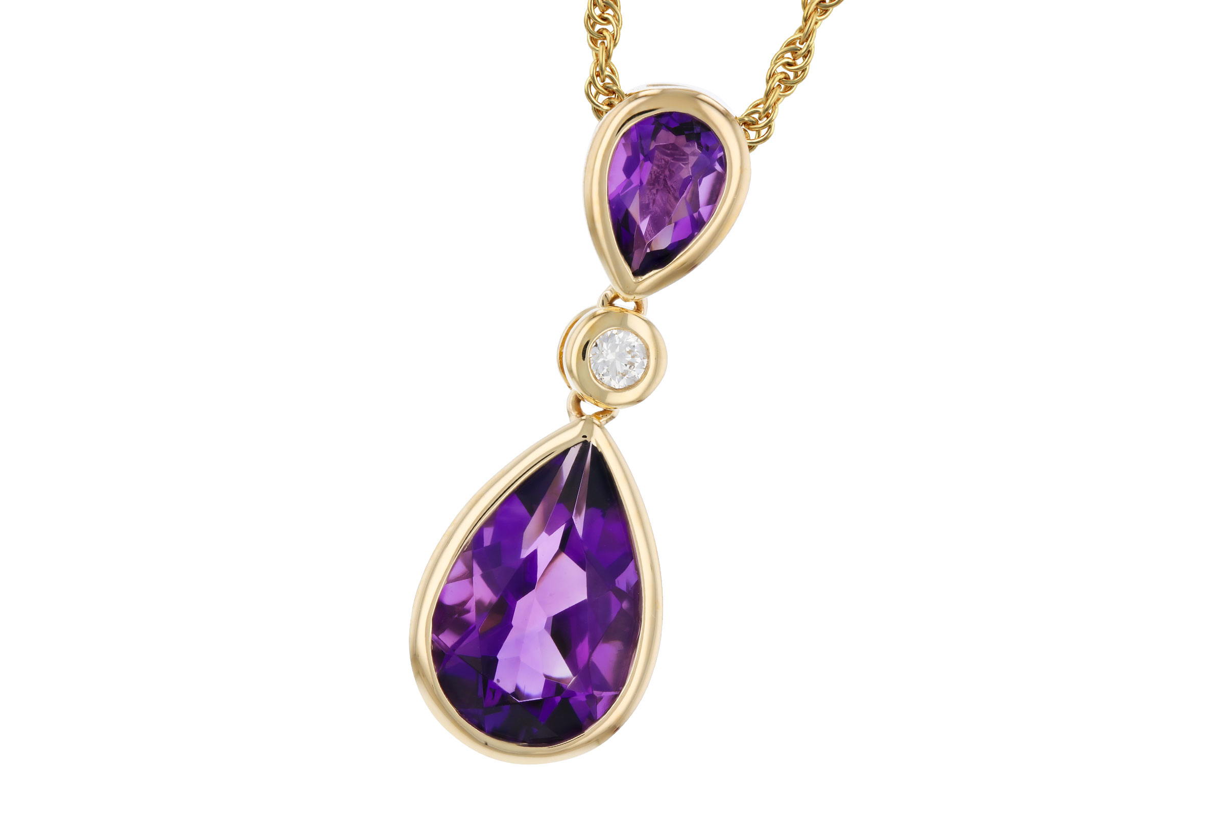 A293-75827: NECKLACE 1.92 TW AMETHYST 1.96 TGW