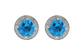 B205-57727: EARR 4.22 BLUE TOPAZ 4.41 TGW