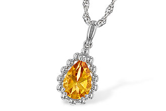 B207-40436: NECKLACE 1.06 CT CITRINE