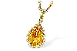 B207-40436: NECKLACE 1.06 CT CITRINE