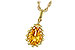 B207-40436: NECKLACE 1.06 CT CITRINE
