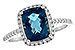B207-44990: LDS RG 2.42 LONDON BLUE TOPAZ 2.62 TGW