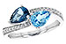 B208-34054: LDS RG 1.52 BLUE TOPAZ 1.66 TGW