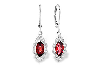 B291-07727: EARR 1.10 TW GARNET 1.25 TGW