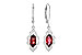 B291-07727: EARR 1.10 TW GARNET 1.25 TGW