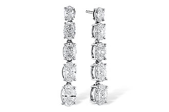 B291-97663: EARRINGS 1.90 TW OVAL DIAMONDS