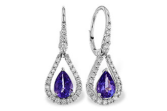 B292-83136: EARR 1.48 TW TANZANITE 1.98 TGW (7x5 PEAR)