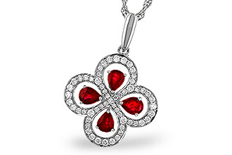 B292-84054: NECKLACE .68 RUBY TW .96 TGW