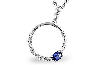 B292-84927: NECKLACE .28 SAPPHIRE .43 TGW