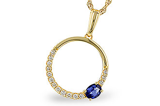 B292-84927: NECKLACE .28 SAPPHIRE .43 TGW