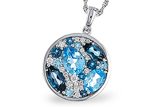 B292-85854: NECKLACE 2.31 TW BLUE TOPAZ 2.48 TGW