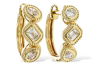 B292-89536: EARRINGS .42 TW FANCY CUT DIAS