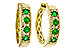 B292-90454: EARRINGS .33 TW EMERALD .45 TGW