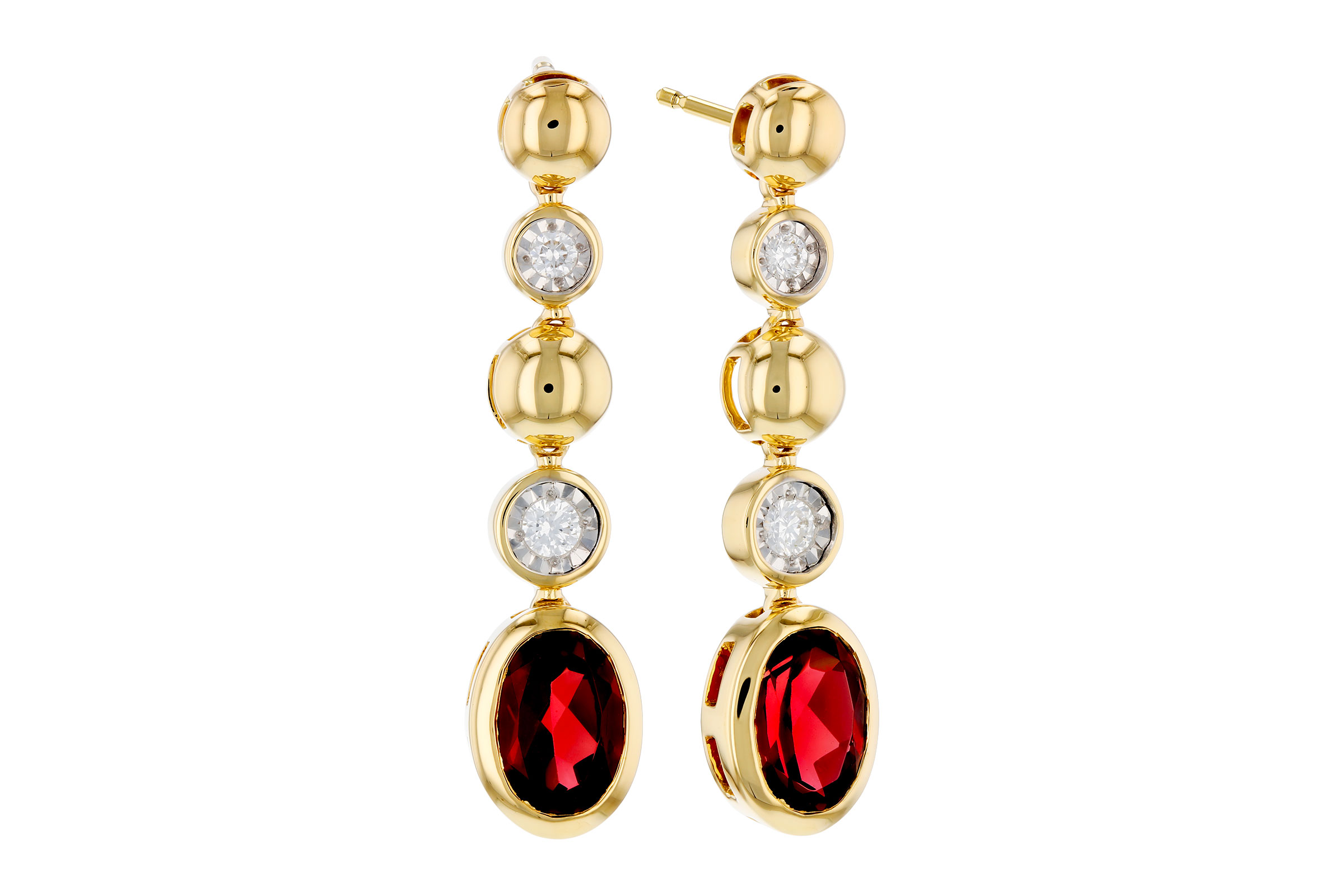 B293-74072: EARRINGS 1.76 TW GARNET 1.86 TGW