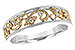 C205-60390: LDS WED RG WG SHANK/YG INSERT .05 TW