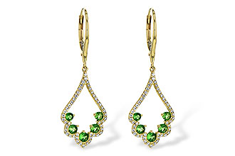 C208-27681: EARR .64 GREEN GARNET .98 TGW