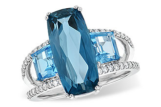 C208-33136: LDS RG 6.40 TW BLUE TOPAZ 6.67 TGW