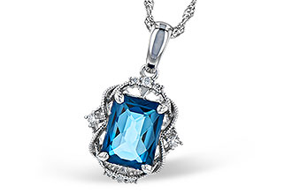 C291-03127: NECK 1.68 LONDON BLUE TOPAZ 1.73 TGW (8x6MM LBT)