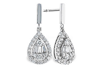 C291-92245: EARRINGS .08 TW BAG .40 TW