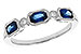 C292-84054: LDS WED RG .72 SAPPHIRE .77 TGW (4x3MM SAPP)