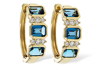 C292-84072: EARRINGS 1.37 TW LONDON BLUE TOPAZ 1.48 TGW