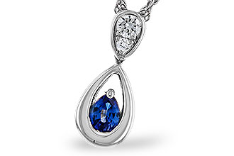 C292-84963: NECKLACE .21 SAPPHIRE .27 TGW (4x3 SAPP)